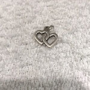 925 Double Heart Charm